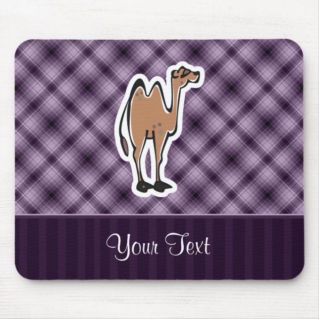 Cute Camel; Purple Mouse Mat (Front)