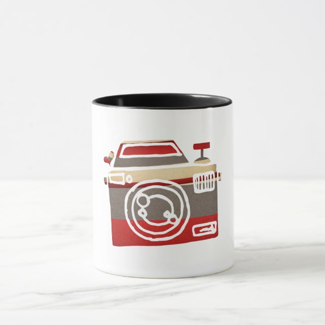 Cute Camera Love Heart Photography Graphic Mug (Center)