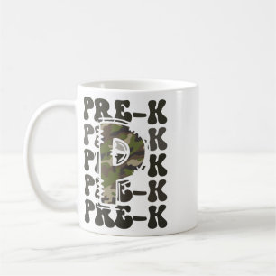 Cute Camo Pre K Ck To School Funny Teacher Kid Pre Coffee Mug