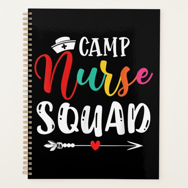 Cute Camp Nurse Squad Funny Nurses Matching Planner (Front)
