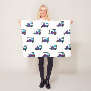 Cute Camper Fleece Blanket