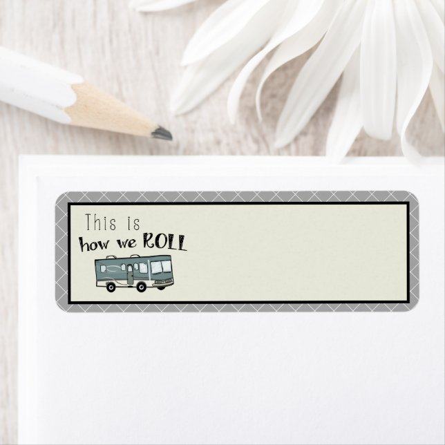 Cute Camping RV "This is How We Roll" Personalised (Insitu)