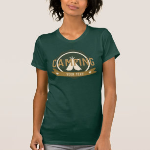 Cute Camping Tent Banner Camper T-Shirt