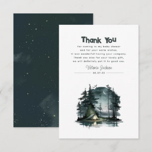 Cute Camping Themed Baby Shower Thank You Card