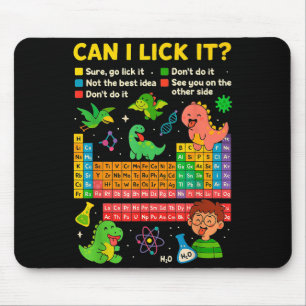 Cute Can I Lick It Dino Periodic Table Science Hum Mouse Mat