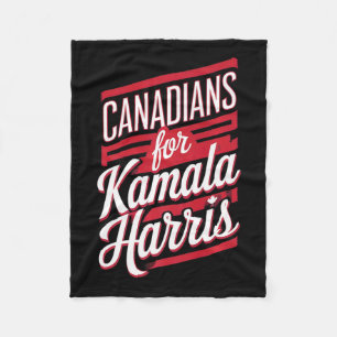 Cute Canadian Girls For Kamala Harris Canada Cat L Fleece Blanket