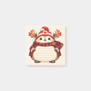 Cute Canadian Moose Watercolor Sticky Notes