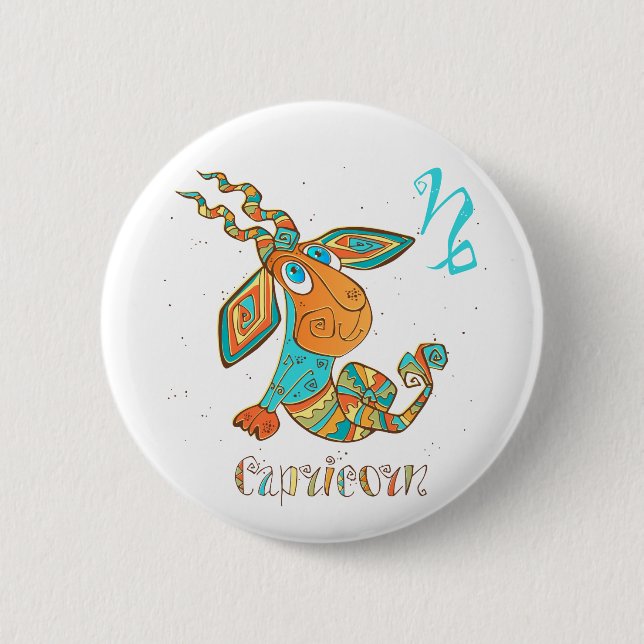 Cute Cancer Capricorn 6 Cm Round Badge (Front)
