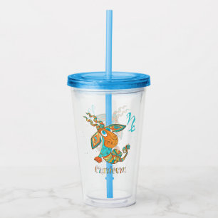 Cute Cancer Capricorn Acrylic Tumbler