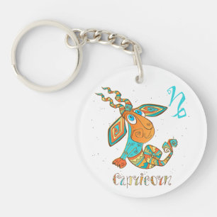 Cute Cancer Capricorn Key Ring