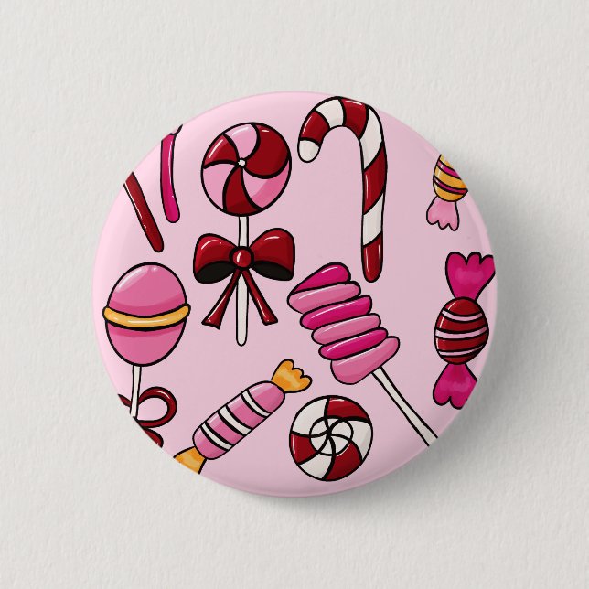 Cute  Candy   6 Cm Round Badge (Front)