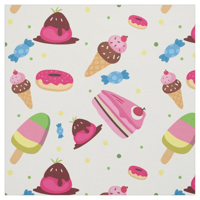 Cute candy and sweet coloured pattern fabric (Swatch)