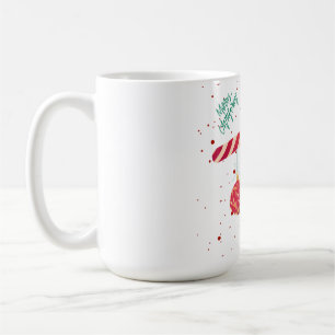 Cute Candy Cane and Christmas Ornaments Holiday. Coffee Mug