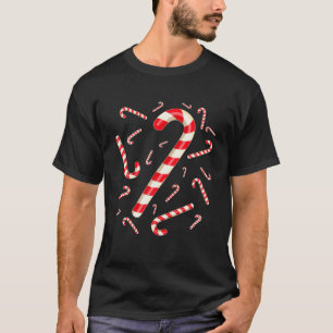 Cute Candy Cane Crew Funny Christmas Family Costum T-Shirt