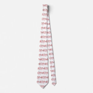 Cute Candy Cane Text Design with the Word HO! Tie