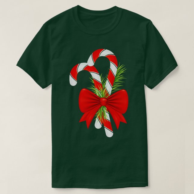 Cute Candy Canes T-Shirt (Design Front)