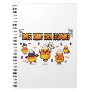 Cute Candy Corn Halloween Party Notebook