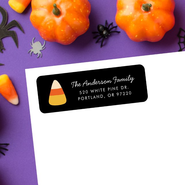 Cute Candy Corn Halloween Return Address (Creator Uploaded)