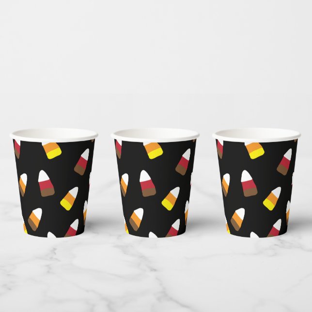 Cute Candy Corn Pattern Halloween Paper Cups (Multi)