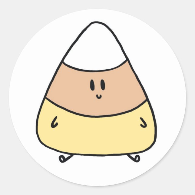 Cute Candy Corn Sticker (Front)