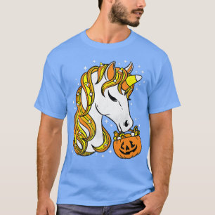 Cute Candy Corn Unicorn Halloween 87 T-Shirt