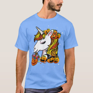 Cute Candy Corn Unicorn Halloween Top94 T-Shirt