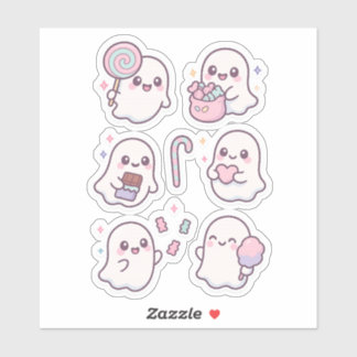 Cute Candy Ghosts Kawaii Sticker Pack