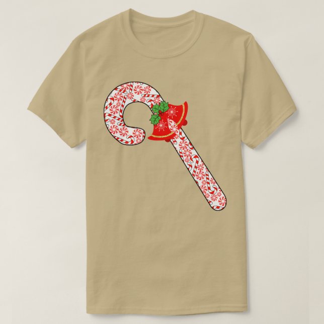 Cute Candy Holiday Pattern  T-Shirt (Design Front)