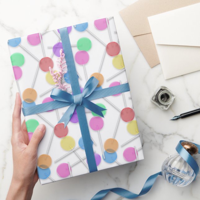 Cute candy party sweet lollipop wrapping paper (Gifting)