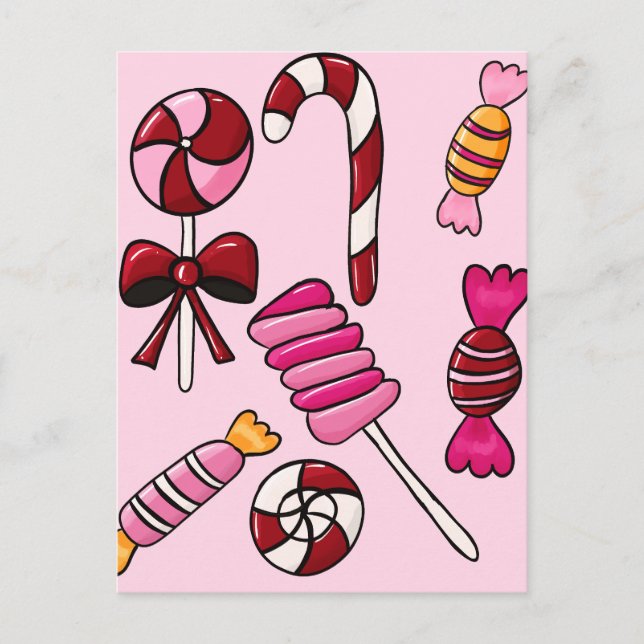 Cute Candy Postcard (Front)