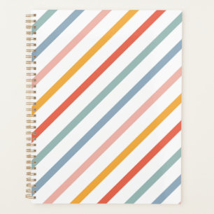 Cute Candy Striped Diagonal Planner