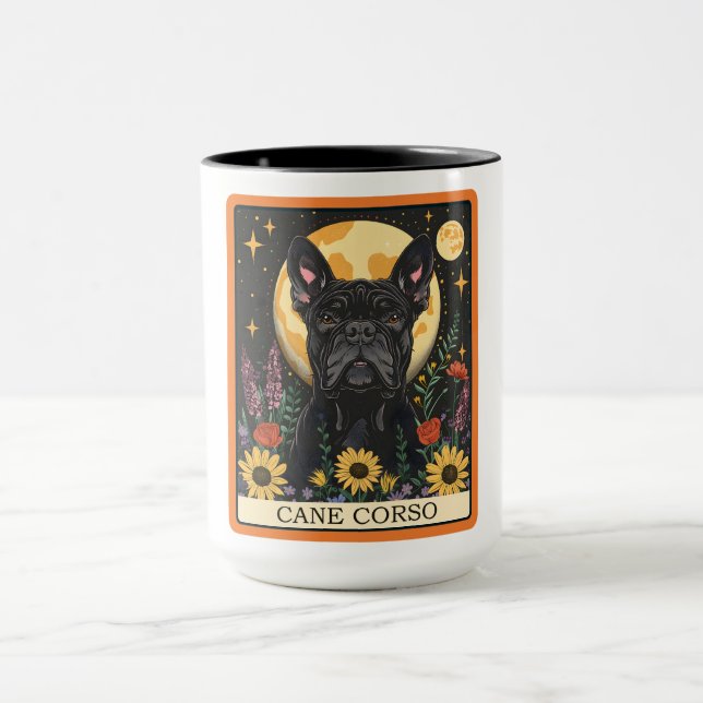 Cute Cane Corso Dog Tarot Card Mug (Center)