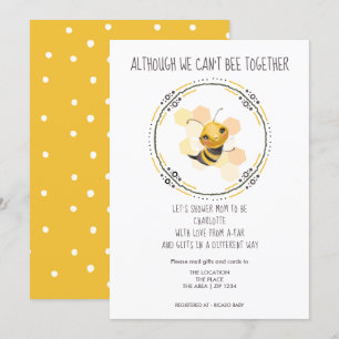 Cute Cant Be Together Baby Shower by Mail Invitation