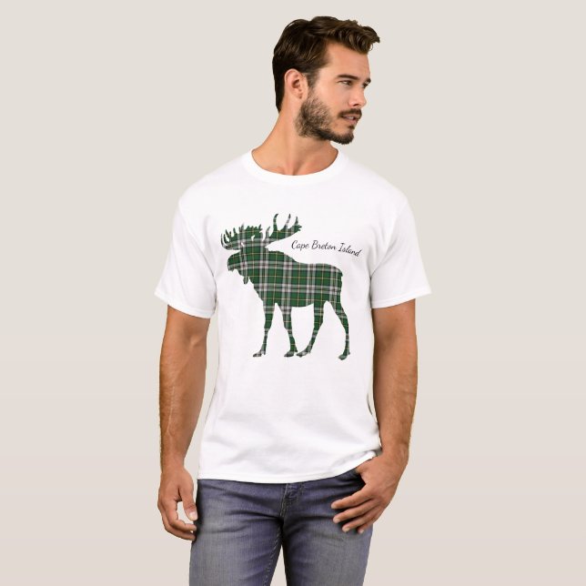 Cute Cape Breton Island moose tartan  shirt (Front Full)