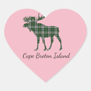 Cute Cape Breton Island moose tartan sticker
