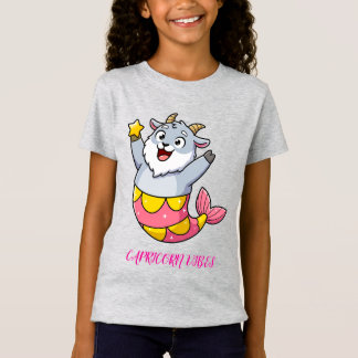 Cute Capricorn Goat Mermaid Zodiac Character T-Shirt