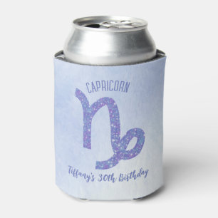 Cute Capricorn Sign Custom Birthday Party Can Cooler