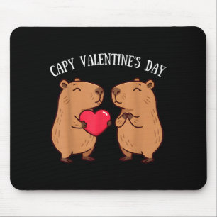 Cute Capy Valentine’s Day Capybara Lovers Romantic Mouse Mat
