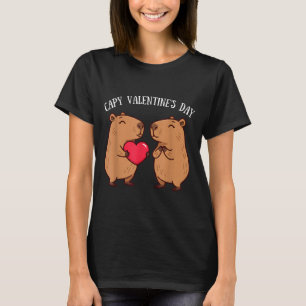 Cute Capy Valentine’s Day Capybara Lovers Romantic T-Shirt