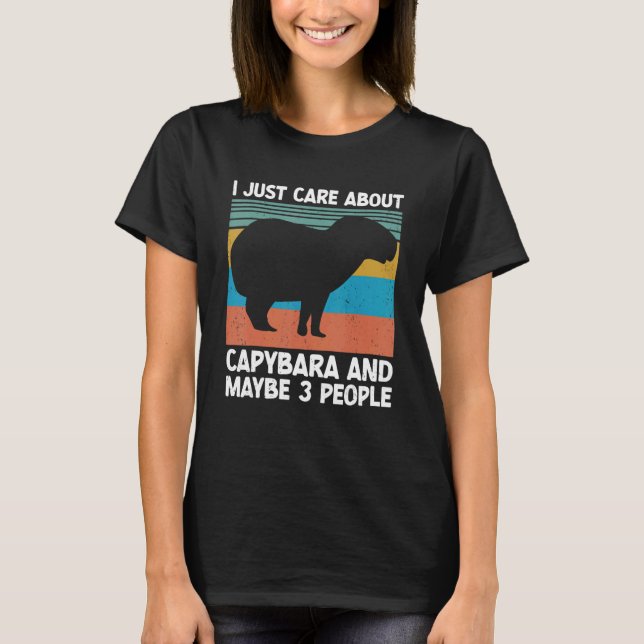 Cute Capybara  Aquatic Animal Rodent  Capy Pet 10 T-Shirt (Front)