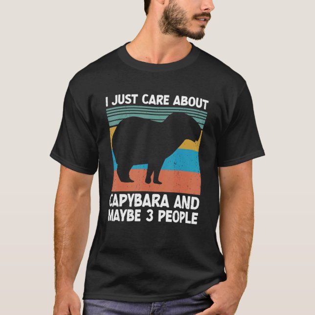 Cute Capybara  Aquatic Animal Rodent  Capy Pet 10 T-Shirt (Front)