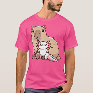 Cute Capybara Axolotl T-Shirt