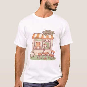 Cute Capybara Barista Coffee Shop T-Shirt