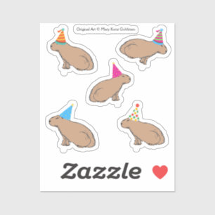 Cute Capybara Birthday Hand-Illustrated Zoo Animal