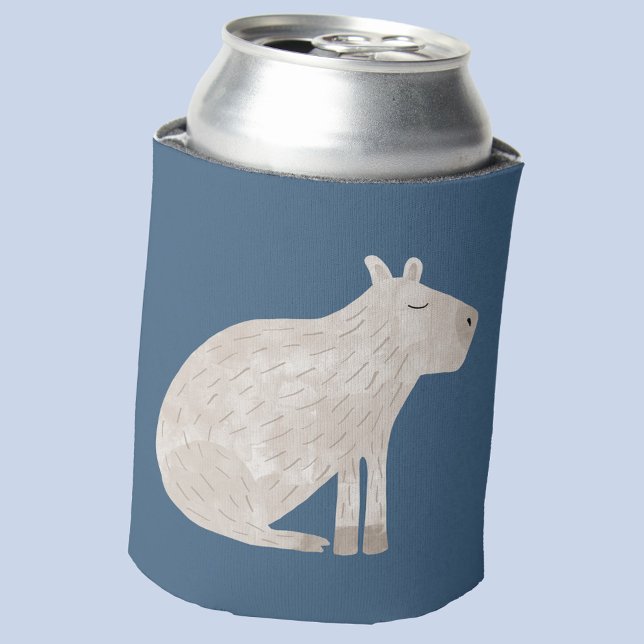 Cute Capybara Can Cooler (Fun capybara can cooler)