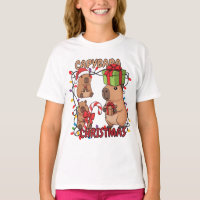 Cute Capybara Christmas Lights Festive Party