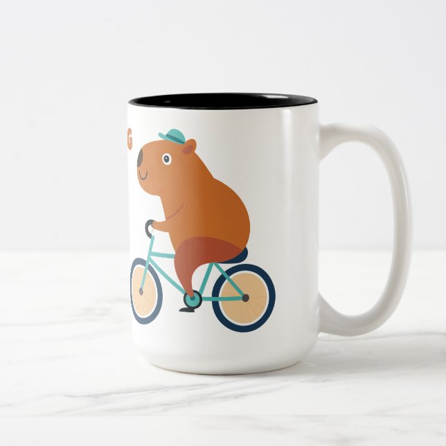 Cute Capybara Cycling Mug (Right)