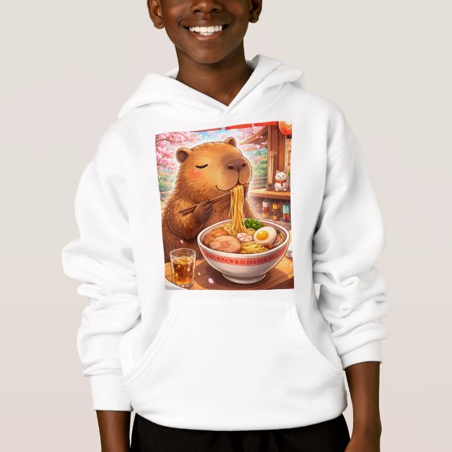 Cute Capybara Eating Ramen (Front)