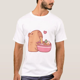 Cute Capybara Eating Ramen T-Shirt