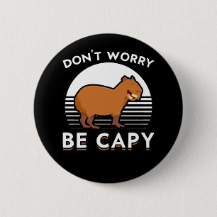 Cute Capybara Funny Zoo Animal 6 Cm Round Badge